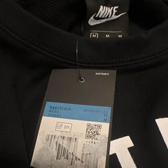 Nike Men's Sweatshirt Size Medium Sportswear NSW JDI Fleece Crew DA0157 Retro - Picture 7 of 7